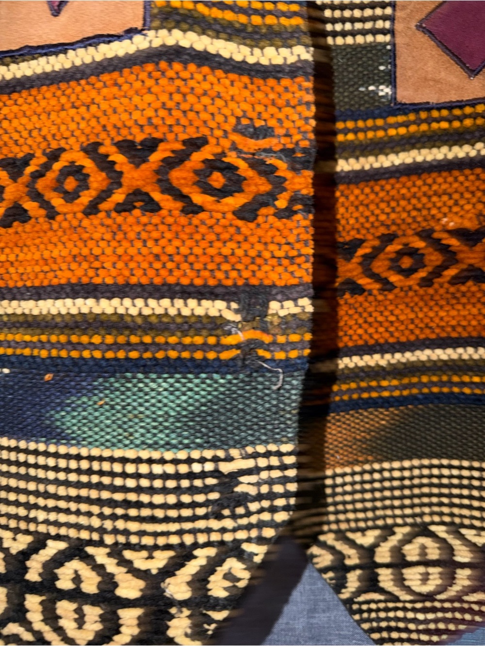 Jane ASHLEY Multicolor Aztec Pattern Vest - Rust, Black & Olive L - Picture 2 of 5